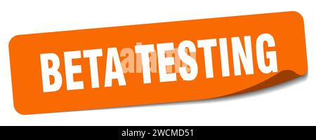 beta testing sticker. beta testing rectangular label isolated on white background Stock Vector