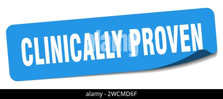 clinically proven sticker. clinically proven rectangular label isolated on white background Stock Vector