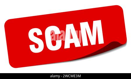 scam sticker. scam rectangular label isolated on white background Stock Vector