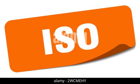 Iso Rectangle iso sticker. iso rectangular label isolated on white background Stock ...