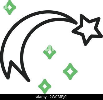 Shooting Star icon vector image. Stock Vector