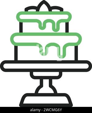 Two layered cake icon vector image. Stock Vector