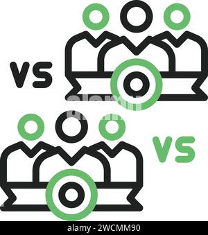 Team Vs Team icon vector image. Stock Vector