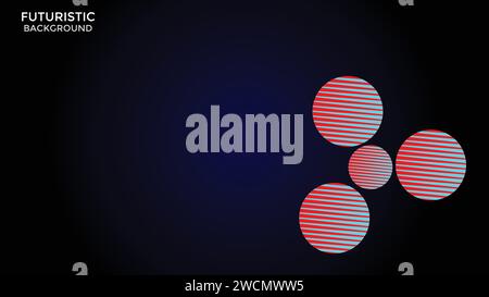 abstract futuristic balls on a dark blue background for network connection, computer, and communication technology. vector illustration Stock Vector
