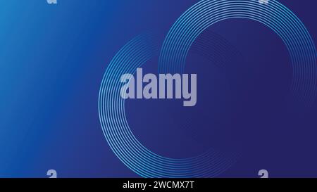 abstract futuristic on a dark blue background for network connection, computer, and communication technology. vector illustration Stock Vector