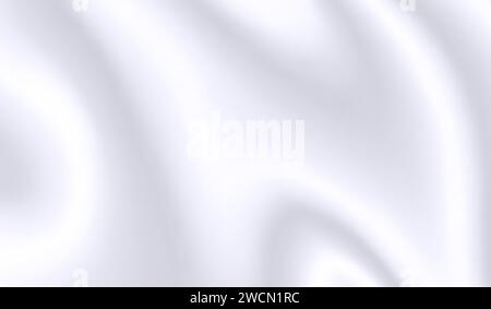 White abstract background. Silver effect texture. Light gray waves textur. Grey platinum pattern. Modern backdrop. Gradient delicate surface print Stock Vector