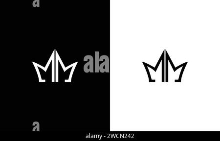 Letter MM minimal elegant monogram logo. Outstanding professional trendy awesome artistic initial based Alphabet icon logo. Premium Business logo. Stock Vector
