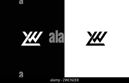 Alphabet letters monogram icon logo LW or WL Stock Vector