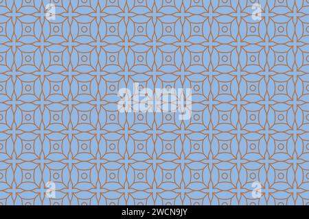 Abstract arabic geometric pattern with crossing thin lines. Ornate oriental moroccan simple blue background. Stock Vector