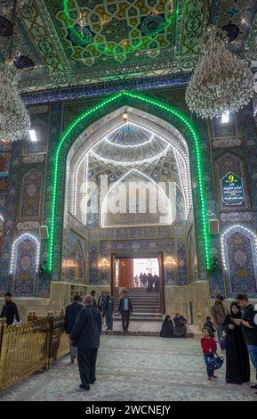 Shiite Muslim pilgrims visit the holy shrine of Imam Abbas during ...