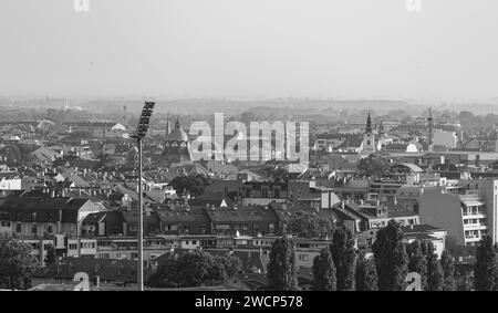 View on roofs of Novi Sad in the early morning. High quality photo Stock Photo