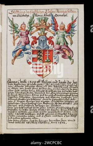 Aarau, Staatsarchiv Aargau, V-4-1985-0001, f. 35r – Heraldry Guide of Hans Ulrich Fisch. Stock Photo