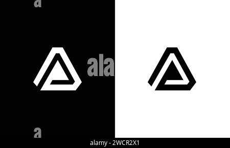 Alphabet letter icon logo AP Stock Vector