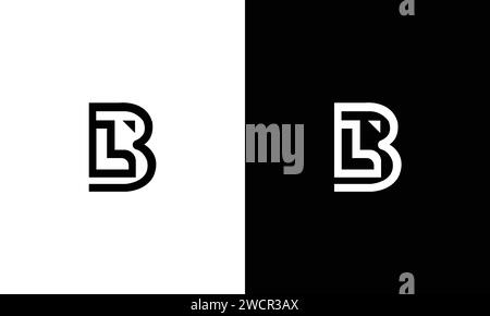 Initial based clean and minimal letter. LB logo creative fonts monogram icon symbol Stock Vector