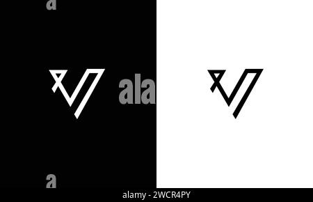 V VV alphabet abstract initial letter logo design vector template Stock Vector