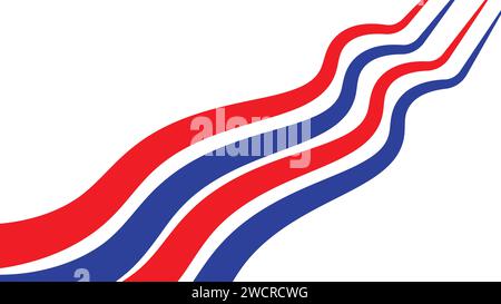 Striped American flag background for product display. Vector abstract line layout background Stock Vector