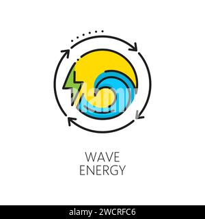 wave energy generation tidal color icon vector illustration Stock ...