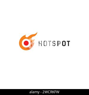 Hotspot Logo. Fire vector Illustration Stock Vector