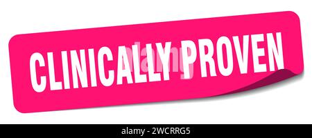 clinically proven sticker. clinically proven rectangular label isolated on white background Stock Vector
