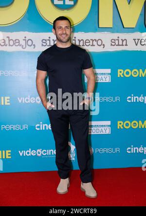 January 16, 2024, Mexico City, Ciudad de Mexico, Mexico: January 16, 2024, Mexico City, Mexico: Carlos Ferro Attends the red carpet of the Roomie film premiere at cinepolis Perisur. on January 16, 2024 in Mexico City, Mexico. (Credit Image: © Luis Marin/eyepix via ZUMA Press Wire) EDITORIAL USAGE ONLY! Not for Commercial USAGE! Stock Photo