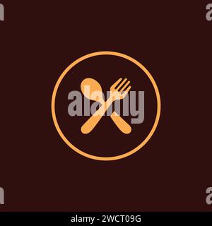 cutlery icon. food icon vector. restaurant logo Stock Vector