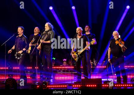 Berlin, Germany, January 13, 2024, Santiano during the ARD live broadcast 'Schlagerchampions - The big festival of the best 2024' in the Velodrom Berlin, Credit: Karsten Socher Fotografie/Alamy Live News Stock Photo