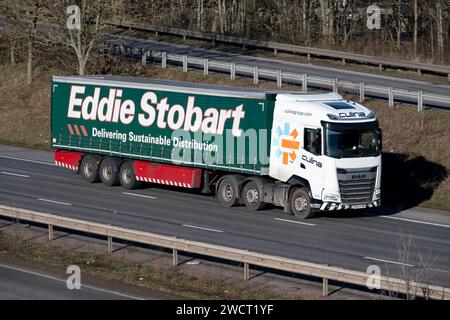 Culina Eddie Stobart lorry on the M40 motorway, Warwickshire, UK Stock Photo