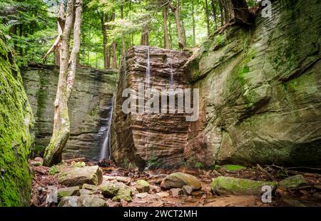 Massive Boulders at Rimrock in the Allegheny National Forest Stock Photo