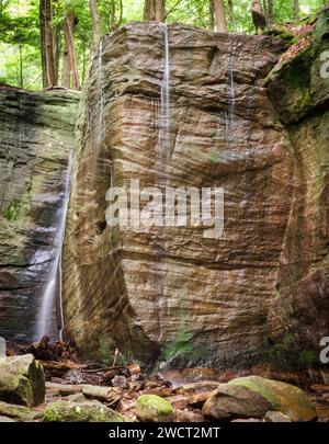 Massive Boulders at Rimrock in the Allegheny National Forest Stock Photo