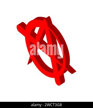 Anarchy sign isolated. lack of organized power symbol Stock Vector