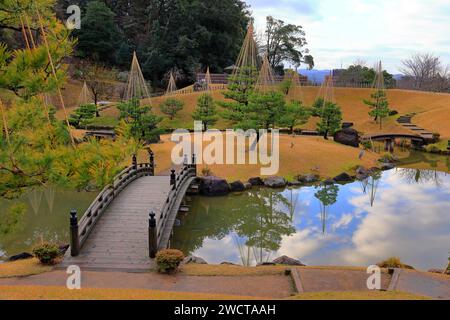 Gyokuseninmaru Park a Historic Japanese garden in Marunouchi, Kanazawa, Ishikawa, Japan Stock Photo