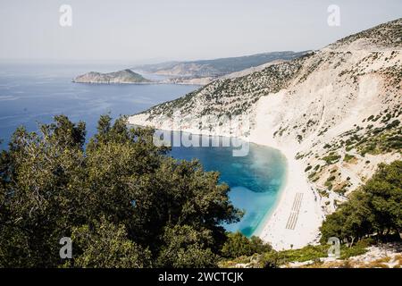 kefalonia  Greece. Platia Ammos Beach  one of the most beautiful beaches Stock Photo