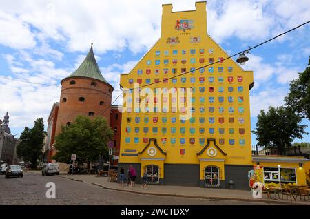 Riga Old Town. Medieval Gothic Architecture. Riga the capital of Latvia ...