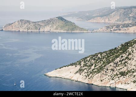 kefalonia  Greece. Platia Ammos Beach  one of the most beautiful beaches Stock Photo