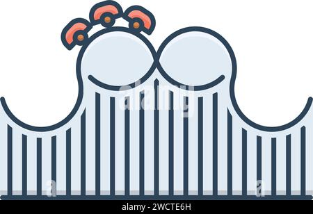 Icon for roller coaster,roller Stock Vector