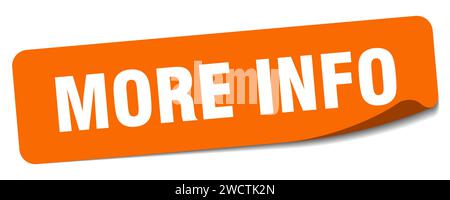 more info sticker. more info rectangular label isolated on white background Stock Vector