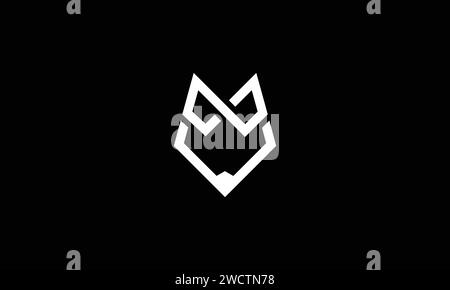 Outstanding professional elegant trendy awesome artistic black and white color WV VW initial based Alphabet icon logo. Stock Vector