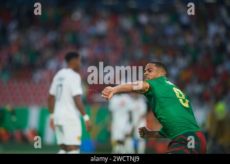 Franck Magri celebrating his goal Stock Photo