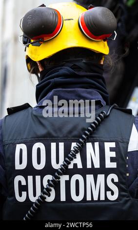 VLISSINGEN - The national visitation team during a presentation about the drug seizures in the port of Vlissingen. Dutch and Belgian customs present the results of drug seizures in 2023. ANP IRIS VAN DEN BROEK netherlands out - belgium out Stock Photo