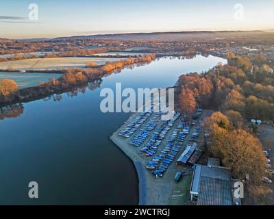 aerial view of chipstead lake near sevenoaks in kent Stock Photo