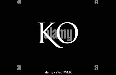 KO letter initial logo design Stock Vector