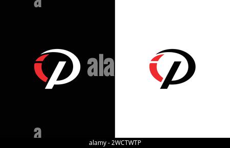 Alphabet letters Initials Monogram logo IP Stock Vector