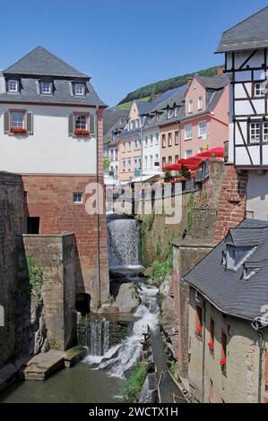 the famous Waterfall in Saarburg,Rhineland-Palatinate,Germany Stock Photo