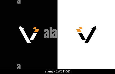 Alphabet letters Initials Monogram logo IV, VI, I and V Stock Vector