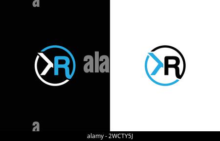 Logo design letter KR . Elegant modern. Vector template. Stock Vector