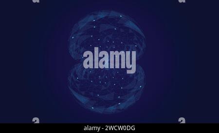 abstract futuristic dark background for network connection, computer, and communication technology. vector illustration. Stock Vector