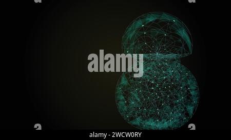 abstract futuristic dark background for network connection, computer, and communication technology. vector illustration. Stock Vector