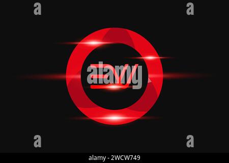 EW Red logo Design. Vector logo design for business. Stock Vector