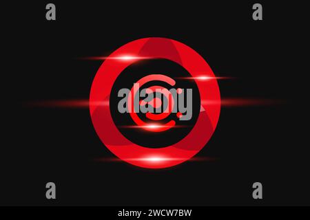 EO Red logo Design. Vector logo design for business. Stock Vector
