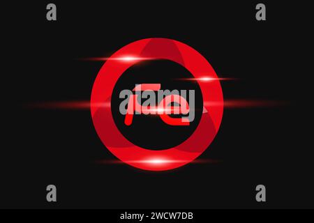 FE Red logo Design. Vector logo design for business. Stock Vector